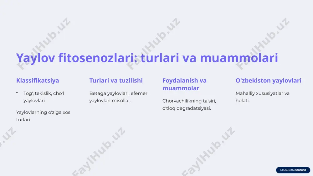 fitosenozlarning tuzilishi va turlar - Page 5