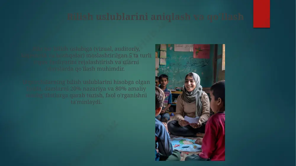 tarbiya fanini interfaol uslublar va kognitiv jarayonlar orqali tashkil etish - Page 5