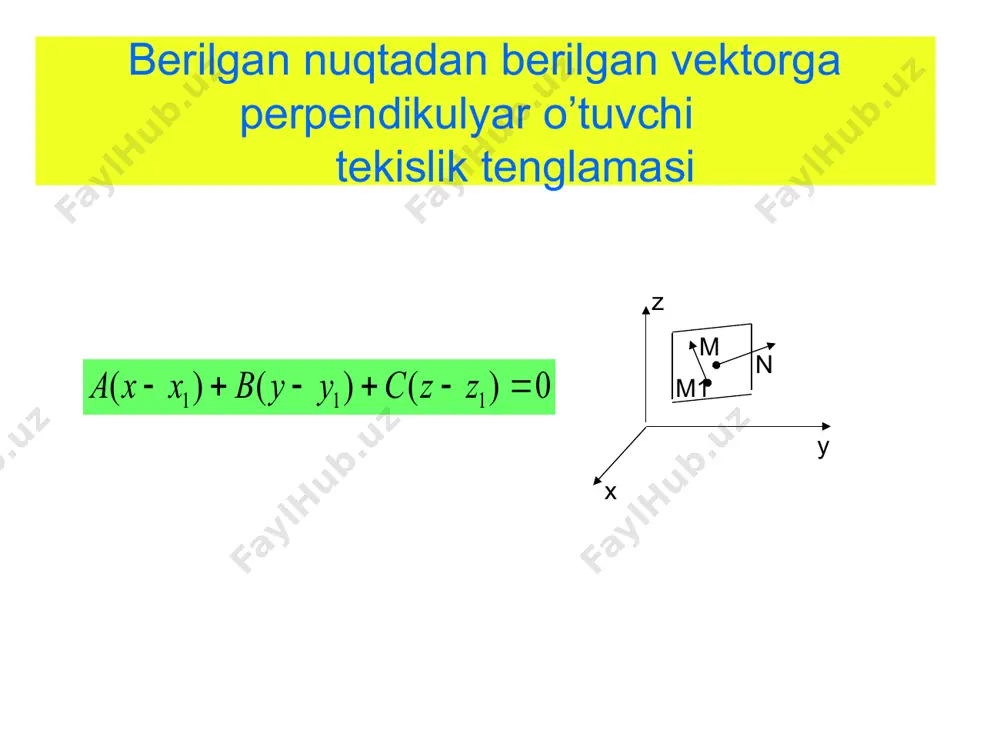 fazoda tekislik va uning tenglamalari - Page 3