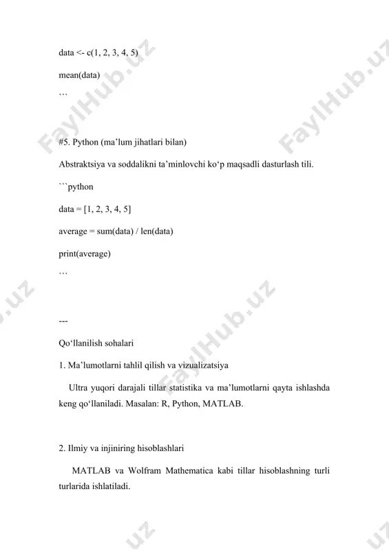 ultra yuqori darajali dasturlash tillari - Page 4