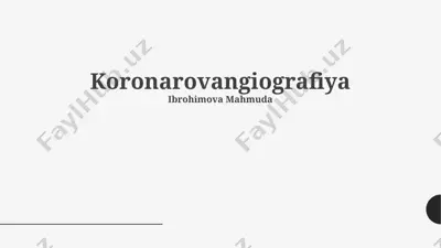 koronarovangiografiya — PPTX