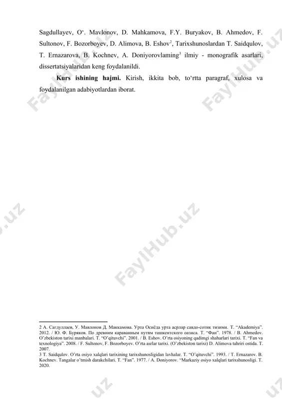 srlarning iqtisodiy va moliyaviy sohalariga turli yangiliklar bosqichma-bosqich joriy etilgan”1. shu ma’noda, har qanday texnik yangilikning ishlab chiqarishga joriy etilishi natijalari, yangi mahsulotlarning ommaviy tarzda ishlab chiqarilishi va ularni sotish uchun bozorlarga chiqarish muammolarini tarixiy ma’lumotlar asosida o‘rganish mumkin. jumladan, hunarmandchilik mahsulotlarining ommaviy ravishda ishlab chiqarilishi, savdoning tashkil qilinishi, mahsulotlarni sotish uchun yangi bozorlarning izlanishi xalqaro karvon savdosining keng rivojlanishiga va mil. avv. ii asrda buyuk ipak yo‘lining vujudga kelishiga olib keldi. zarafshon va qashqadaryo vodiylarida yashovchi sug‘diylar ushbu yo‘l bo‘ylab qizg‘in savdo faoliyatini yo‘lga qo‘ydilar. o‘rta osiyoni xitoy bilan bog‘lovchi savdo yo‘li bo‘yida so‘g‘diylar tomonidan maxsus savdo manzilgohlari tarmog‘ining barpo etilishi o‘sha davr savdo va iqtisodiyotining muhim yangiligi bo‘ldi. manbashunoslar fikriga ko‘ra, [footnoteref:3] [3: 1 ма\камова д. урта асрлар карвон йулларидаги савдо / / жамият ва бошкарув. 2008. 2-сон. - б. 77-79.] sug‘diylarning dastlabki savdo maskanlari (faktoriyalari) sharqiy turkiston va xitoy hududlarida milodiy iii-iv asrlarda paydo bo‘lgan. vi-viii asrlarga …