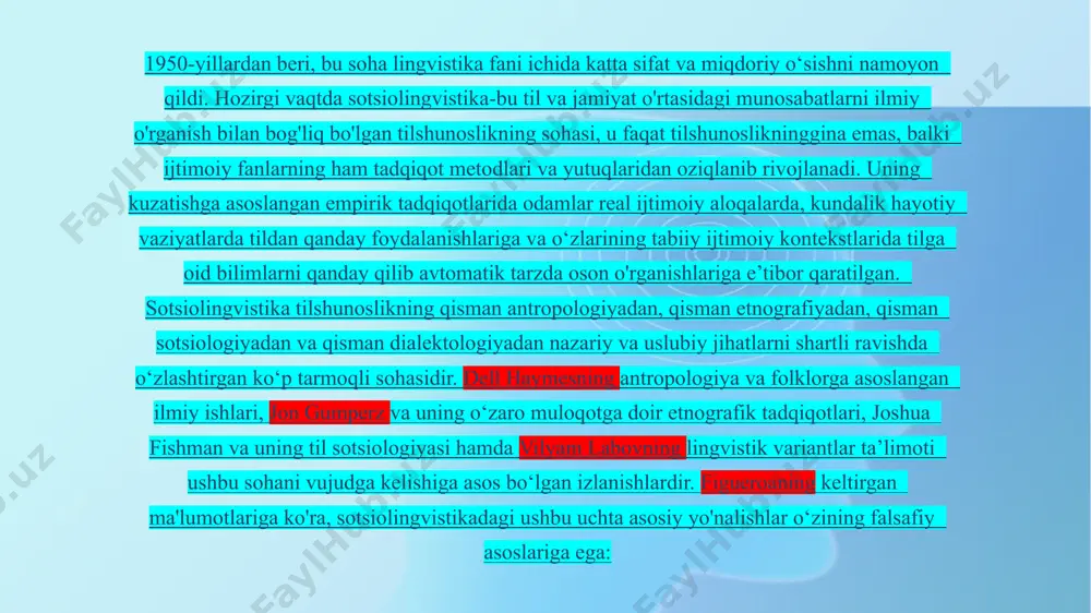 arda haugen (1966), kloss (1966) yoki fishman (1968) kabi olimlar ishlarida ko‘rish mumkin. ularda dastlab tilni planlashtirish jihatiga e’tibor qaratilgan edi. masalan, risento shunday deydi: “men ataylab “til siyosati”ni “tilni planlashtirish” degan o‘ta murakkab atama sifatida ishlataman. chunki til siyosati tadqiqotlari nafaqat hukumat va boshqa siyosiy tashkilotlarning rasmiy va norasmiy hujjatlari bilan, balki tildan foydalanish va ijtimoiy munosabatlarga ta’sir ko‘rsatuvchi tarixiy va madaniy jarayonlar bilan ham bog‘liq”. risentoning so‘zlariga ko‘ra, bugungi kunda tadqiqotchilar tomonidan hal qilinishi kerak bo‘lgan eng muhim savol: “nima uchun odamlar turli sohalarda belgilangan funksiyalar uchun ma’lum tillar va variantlardan foydalanishni afzal ko‘rishadi (yoki ulardan foydalanishni to‘xtatadilar) va bu tanlovlarga qanday omillar ta’sir qiladi, shuningdek qanday qilib ular rasmiy til siyosatiga oid qarorlarni qabul qilishga ta’sir ko’rsatadi’’. til siyosatini amalga oshirish dunyoning turli davlatlarida turlicha. buni ko‘pincha til siyosatining ma’lum bir tarixiy sabablarga asoslanishi bilan izohlash mumkin. xuddi shunday, davlatlar biron bir til siyosatini amalga oshirishlarining aniqlik …
