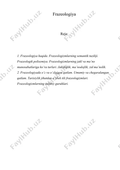 frаzеоlоgiya — DOC