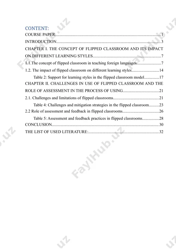 xamine the effectiveness of the flipped classroom as a teaching-learning method, with a particular focus on its application in foreign language education. the tasks of the research. to achieve the aim, the research addresses the following tasks: -to define and explore the concept of the flipped classroom in teaching foreign languages; -to analyze the impact of flipped classrooms on different learning styles; -to compare flipped classrooms with traditional teaching methods; -to identify challenges and limitations of flipped classroom implementation; -to examine the role of assessment and feedback in flipped learning environments. the object of the research. the object of the research is the teaching-learning process in secondary and higher education settings. this includes various instructional methods, learner engagement strategies, and assessment practices used to facilitate knowledge acquisition and skill development among students. the study focuses on how teaching methodologies are evolving in response to technological advancements and the need for …