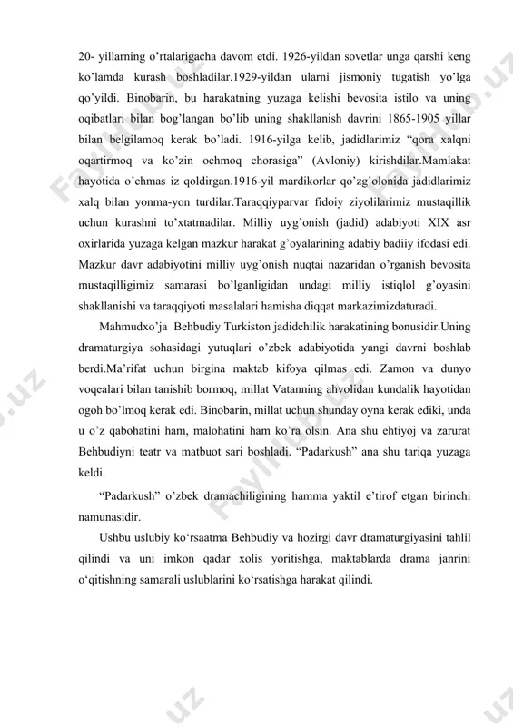 o’lga qo’ygan “usuli jadid” maktablarini turkistonda qaror toptirishda, ularni darslik va qo’llanmalar bilan ta’minlashda jonbozlik ko’rsatdi. uning “muntahabi jug’rofiyai umumiy” (“qisqacha umumiy geografiya”), “kitobatul-atfol” (“bolalar kitobi”), “tarixi muxtasari islom” (“islomning qisqacha tarixi”), “amaliyoti islom”, “muxtasari jug’rofiyai rusiy” (“rossiyaning qisqacha geografiyasi”) kabi darsliklari shu jonbozlik natijasidir.mahmudxo’ja behbudiy adabiyot, tarix, geografiya fanlari qatori siyosatshunoslik bilan ham jiddiy shug’ullanadi. u o’zining siyosiy qarashlarini, millat (uning) tili, dini, e’tiqodining kamsitilganligini ko’rib “ey millat, mana ahvolingga bir razm sol, qanday yashamoqdasan!” degan xitob-hayqiriqlarni “faryodi turkiston” (1907, ”vaqt”), “ikki emas to’rt til lozim” (“oyina”, 1913), “til masalasi” (“oyina”, 1915), “tanqid saralamoqdur!”, “teatr nadur?” kabi maqolalarida ifodalaydi. shu bilan bir qatorda u 1913 yilda “samarqand” gazetasi va “oyina” jurnallarini chiqarishga bosh-qosh bo’lib, bu sohada ham o’z jonbozligini ko’rsatdi. “ikki emas to’rt til lozim” degan maqolasida u shunday yozadi: “biz turkistonlilarg’a turkiy, forsiy, arabiy va rusiy bilmoq lozimdur. turkiy, ya’ni o’zbakiyni bilmoqni sababi shulki, turkiston xalqining aksari o’zbakiy …