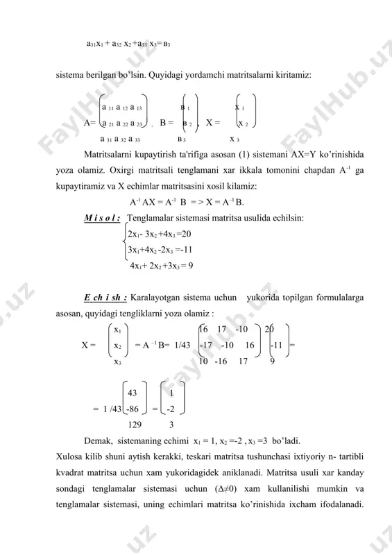 nеydеr v.е., slutskiy a.i., shumov a.s. «oliy matеmatika qisqa kursi», i tom, toshkеnt, o(qituvchi, 1983 y. 8. nazarov r.n., toshpo(latov b.t., dusumbеtov a.d. «algеbra va sonlar nazariyasi», i qism, toshkеnt, o(qituvchi, 1993 y. 9. nazarov x., ostonov k. «matеmatika tarixi», toshkеnt, _1331460549.unknown _1331460551.unknown _1331460548.unknown