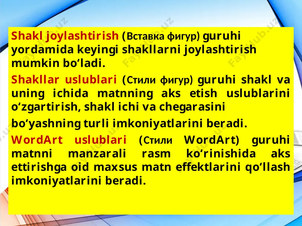 hujjatlarda shakllar va chizmalar 6-sinf - Page 4