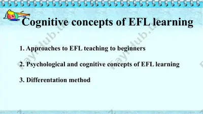 cognitive concepts of efl learning — PPTX