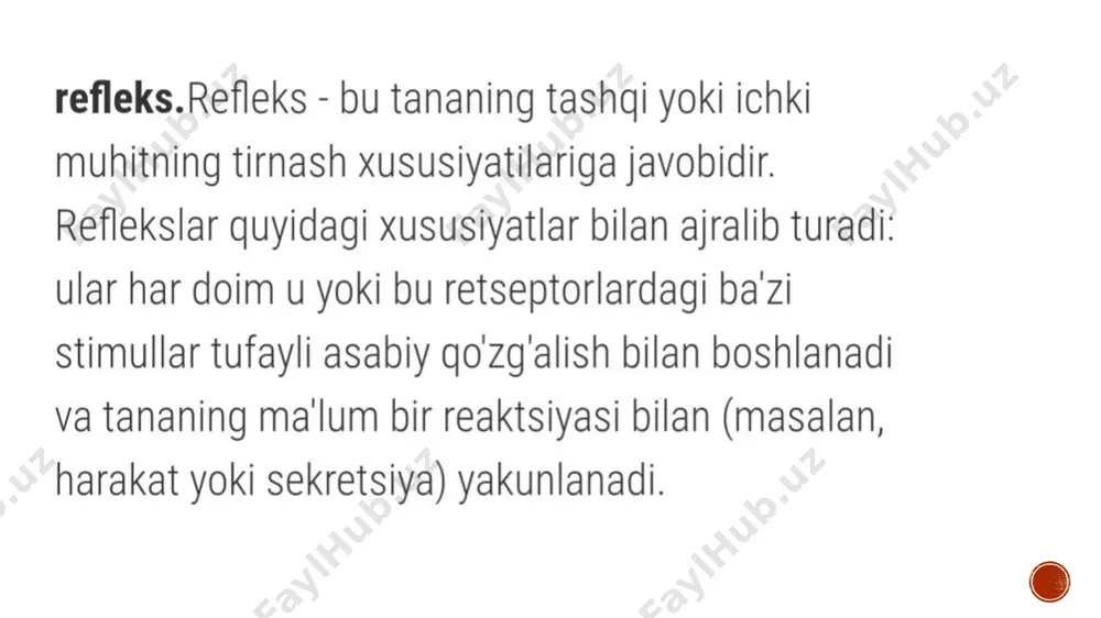 refleks-nerv faoliyatining asosiy shakli - Page 2