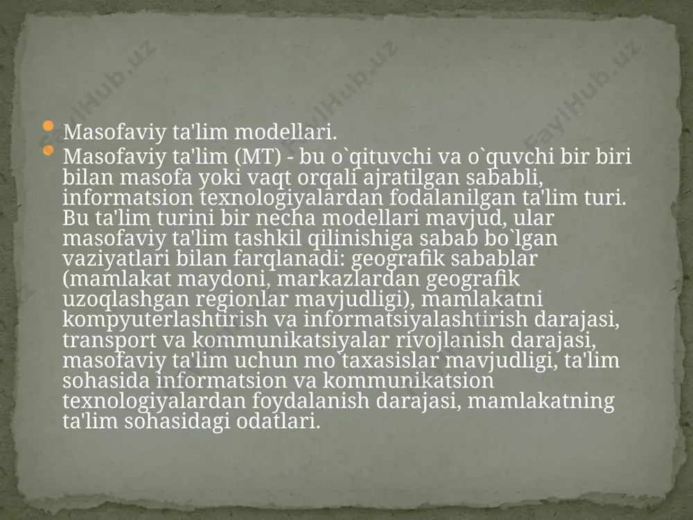 masofaviy ta'lim tizimi – o`qitishning zamonaviy usuli - Page 5