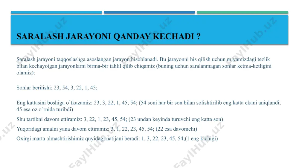 saralash algoritmlari va samaradorliklari - Page 3