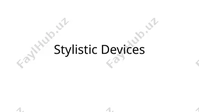 stylistic devices — PPTX