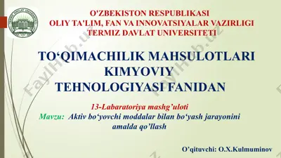 labaratoriyamashg’uloti — PPTX