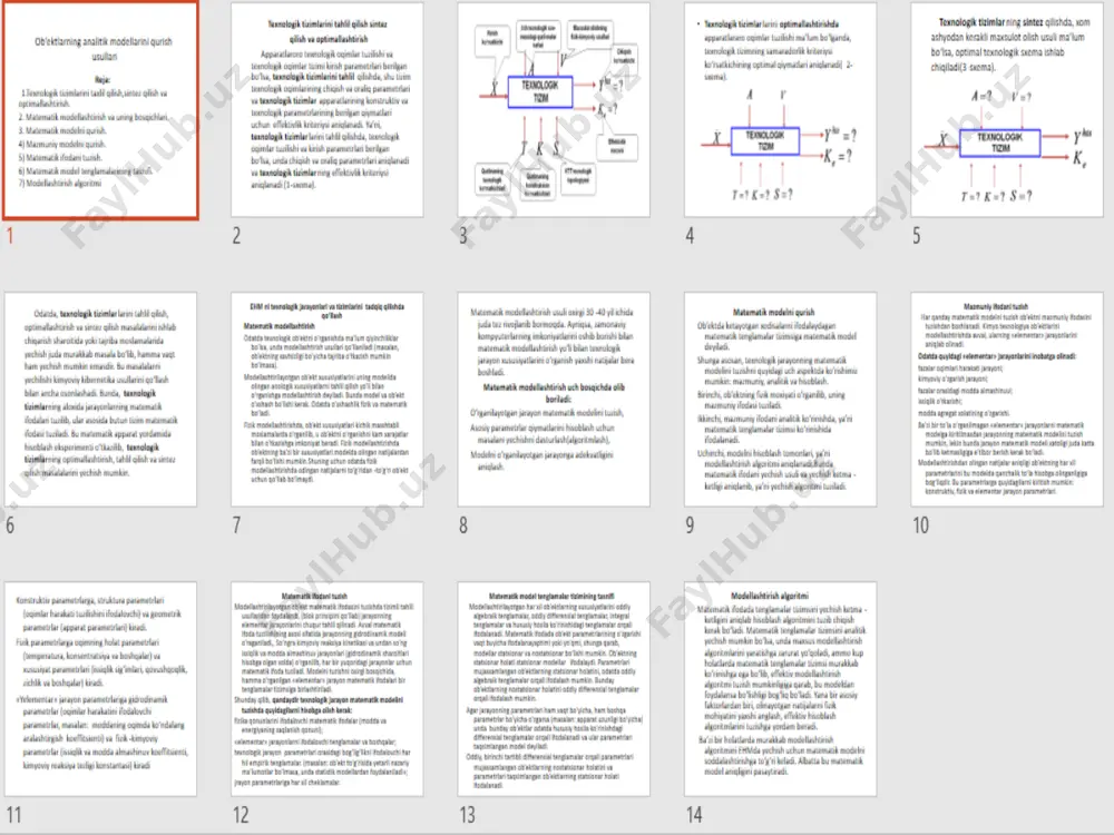 ob’ektlarning analitik modellarini qurish usullari - Page 2