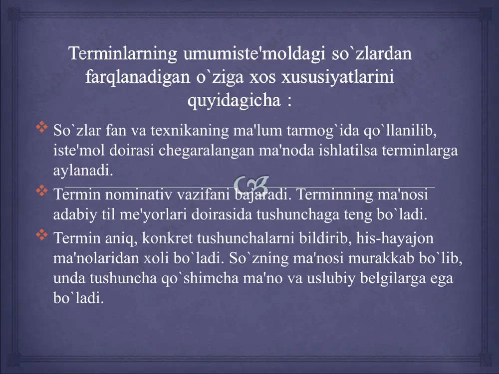 yuridik terminlarning o'ziga xos xususiyatlar - Page 5