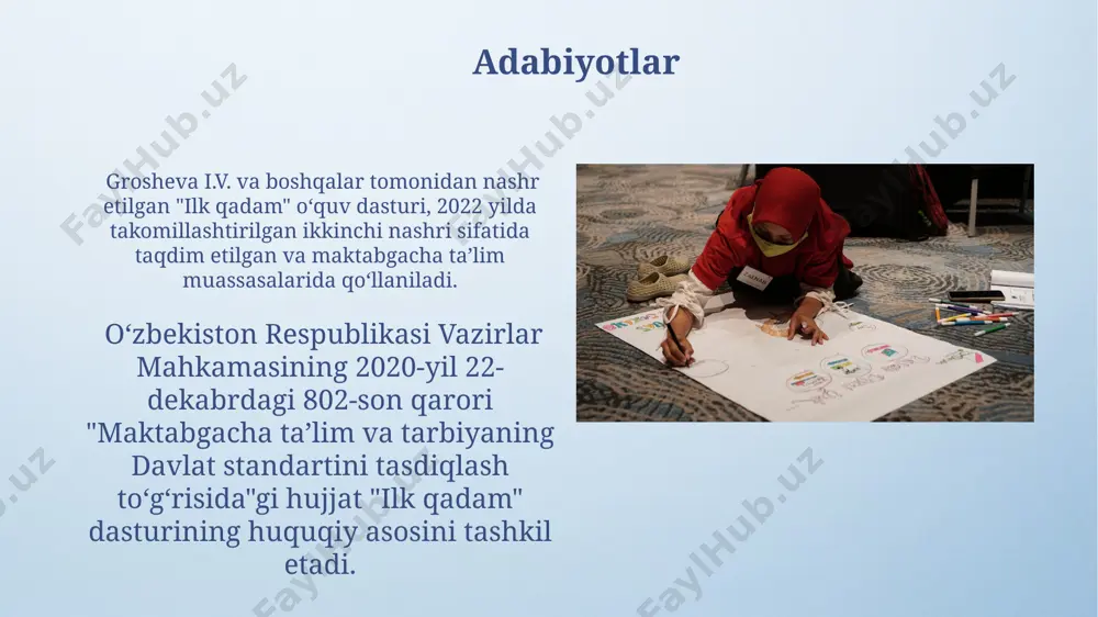 "ilk qadam" davlat dasturi asosida bolani savodga orgatish - Page 5