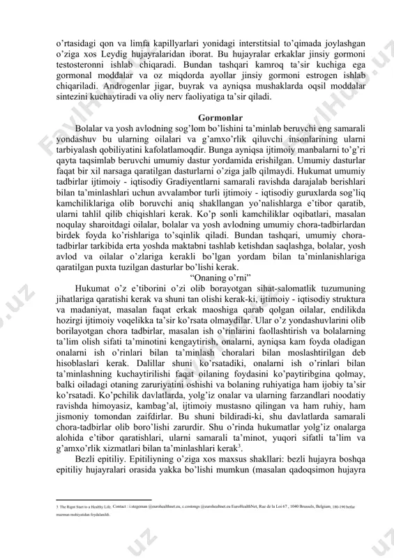 ti bezi ikki xil to‘qimadan tuzilgan bo‘ladi. buyrak usti bezining ustki qavati po‘st qavat, ichki qismi mag‘iz qavat deyiladi. buyrak usti bezi simpatik va sayyor nervlardan tolalar oladi. bezga kiradigan nerv sekretor nerv deyiladi. buyrak usti bezi olib tashlanganda kuchsizlanadi, ishtaha yo‘qoladi va qon bosimi pasayib ketib, hayvon o‘ladi. misol uchun: itlar buyrak usti olib tashlangandan so‘ng 4-7 kun yashashi mumkin. buyrak usti bezining po‘stloq qavati kimyoviy tuzilishi jihatidan jinsiy garmonlarga o‘xshash bo‘lib, bu bezlardan kortikosteroid garmonlar ishlab chiqaladi. bu garmonlar 40 dan ortiq bo‘lib, uglevodlar, mineral tuzlar, oqsillar almashinuvini kuchaytiradi, muskullarning ish qobiliyatini oshiradi va boshqa funksiyalarni bajaradi. buyrak usti bezining mag‘iz qismida esa adrenalin garmoni ishlab chiqiladi. buyrak usti bezining mag’iz moddasida ikki xil hujayralar bor. epinefrotsitlar mag’iz moddaning asosini tashkil qilib, adrenalin gormoni ishlab chiqaradi. norepinefrotsitlar uncha katta bo’lmagan guruxlar shaklida joylashib noadrenalin gormonini ishlab chiqaradi. adrenalin yurak qisqarishini tezlatadi, yurak mushaklarini qo’zg’alishini va o’tkazuvchanligini oshiradi. teri …