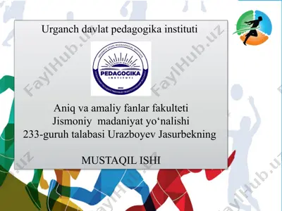 jismoniy tayyorgarlik turlari — PPTX