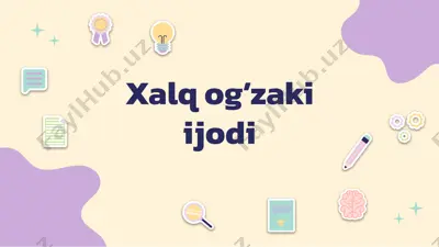 xalq og’zaki ijodi — PPTX