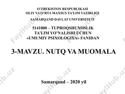 umumiy psixologiya — PPTX