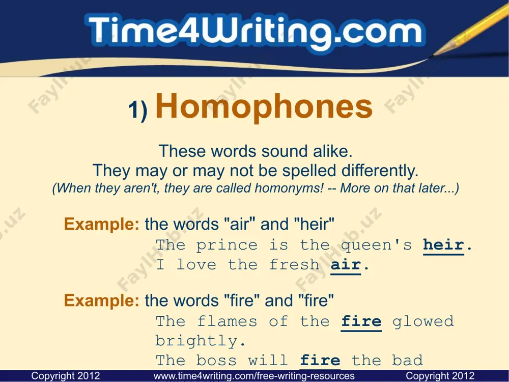 homophones, homonyms, homographs - Page 5