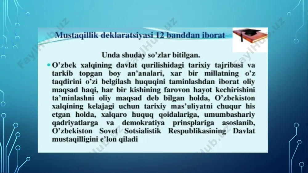 òzbekistonning eng yangi tarixi fanidan tayyorlagan taqdimot - Page 4