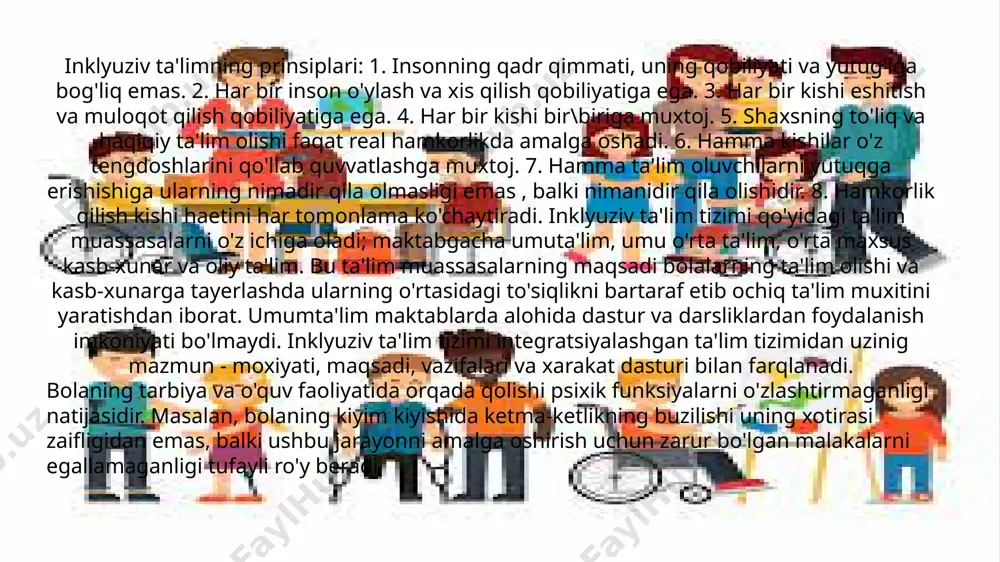 inklyuziv va birgalikda o'qitish - ularning asosiy farqlarini asoslash - Page 5