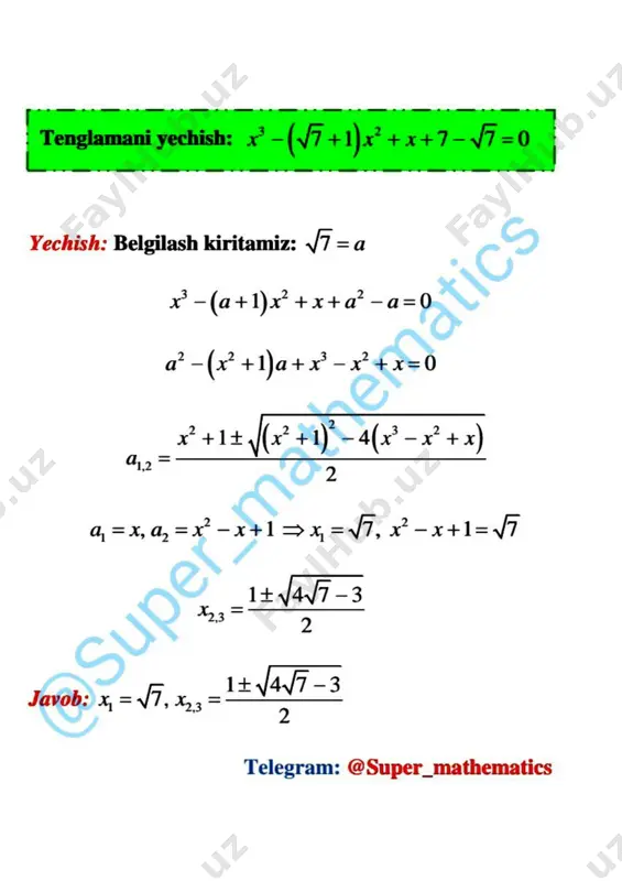 matematik formulalar misollar to‘plami - Page 2