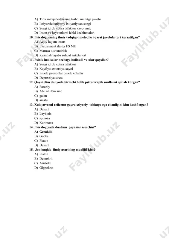 umumiy psixologiya testi - Page 3