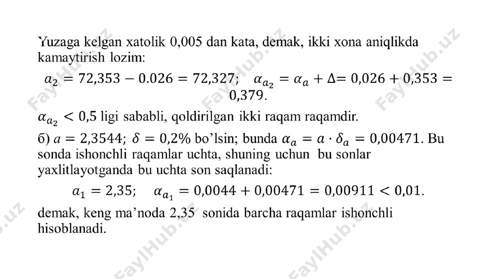 xatoliklar nazariyasi. funksiya xatoligi. - Page 5