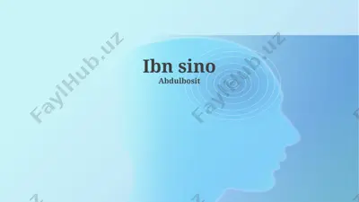 ibn sino (avicenna) — PPTX