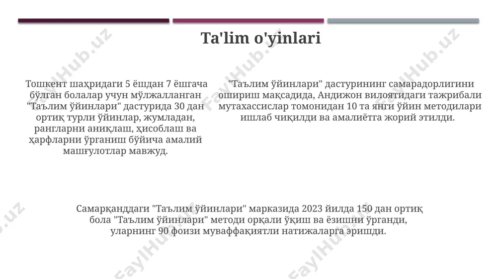 rivojlanish markazlarida talimiy faoliyat turlari - Page 5