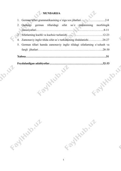 german tillari grammatikasining o`ziga xos jihatlari — DOCX