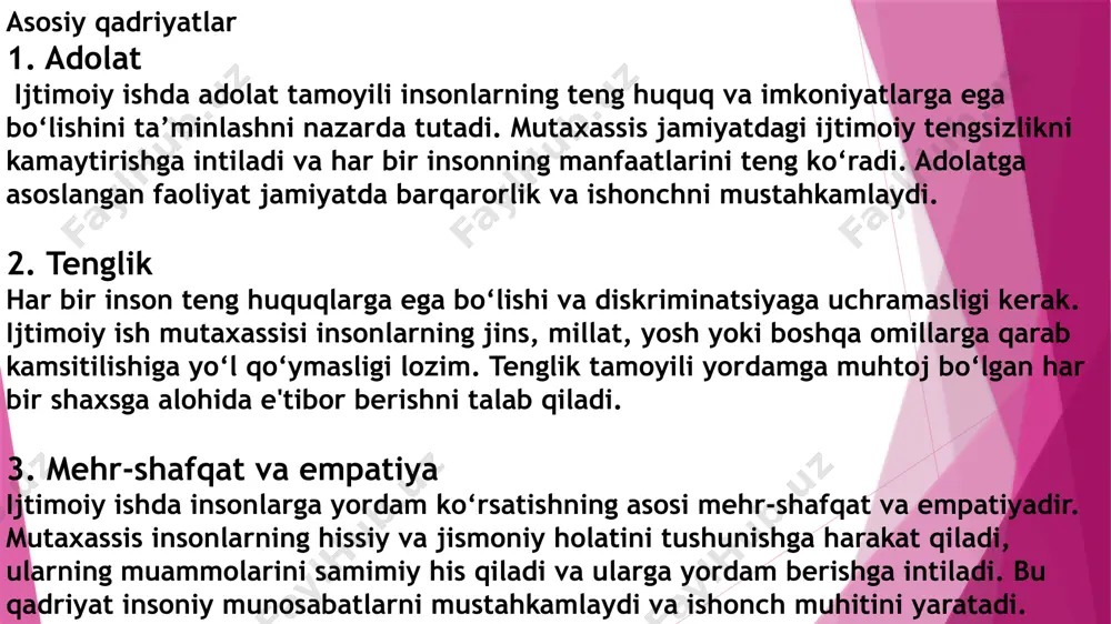 ijtimoiy ishning qadriyatlari va shaxsiy sifatlari - Page 5