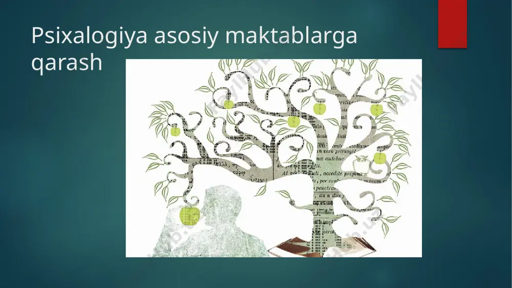 ziy etakchining etishmasligi yoki rasmiylashtirilgan g'oyalar to'plami mavjudligidan qat'iy nazar, rasmiy psixologiya maktabi deb hisoblash kerak, degan savolga javob berishadi. mantiqiy jarayonlarga e'tibor qaratish o'rniga, funktsionalist mutafakkirlar bu jarayonlarning rolini o'ynashdan manfaatdor edilar. gestalt psixologiyasi gestalt psixologiyasi psixologiya maktabi bo'lib, biz bir narsaga ega bo'lgan narsalarni birlashtiradigan fikrga asoslangan. psixologiya yondashuvi 19-asrning oxirida germaniyada va avstriyada tizimli ravishda tuzilgan molekulyar yondashishga javoban boshlangan. gestalt psixologlari fikrlarni va xatti-harakatlarini eng kichik elementlariga almashtirish o'rniga, siz butun tajribaga qarashingiz kerak deb o'ylashgan. gestalt mutafakkirlarining fikriga ko'ra, bularning hammasi uning qismlari miqdoridan kattaroqdir. psikanalitik fikrlash maktabi psikanaliz , sigmund freyd tomonidan tashkil etilgan psixologiya maktabi. ushbu fikrlash maktabi ongsiz ongning xatti-harakatlarga ta'sirini ta'kidladi. freyd inson aqli uch elementdan tashkil topganiga ishondi: id, ego va superego . id ibodatlardan iborat bo'lib, ego esa haqiqat bilan shug'ullanadigan kishining tarkibiy qismi hisoblanadi. superego ota-onamiz va madaniyatimizdan ichimizdagi barcha g'oyalarni va qadriyatlarni o'zida tutadigan shaxsning bir qismi. …