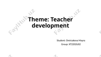 teacher development course book — PPTX