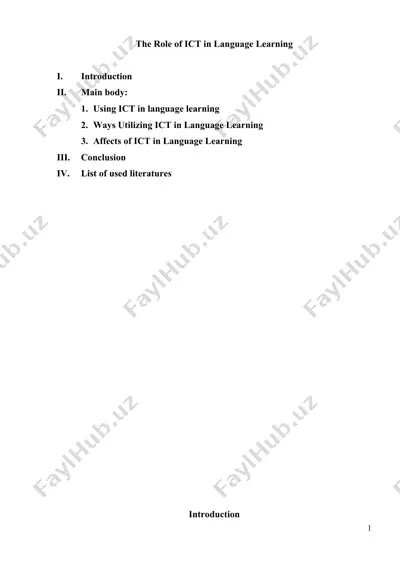 the role of ict in language learning — DOC