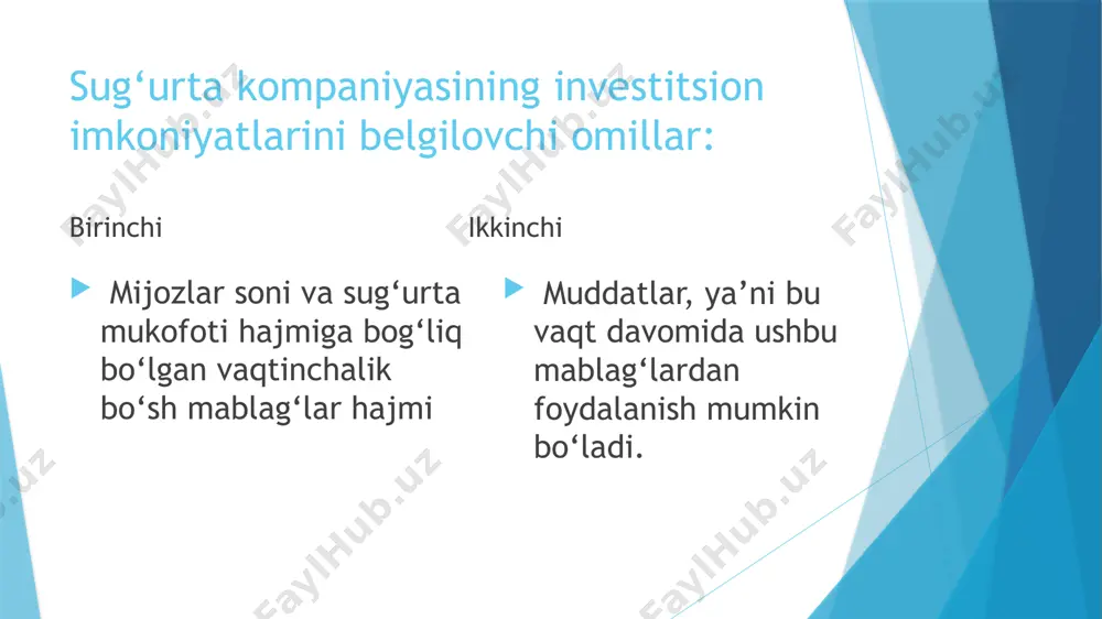sug’urta tashkilotlarining investitsiya faoliyati - Page 5
