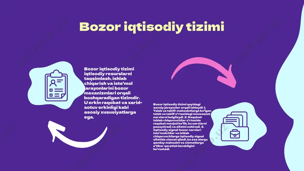 lobalizatsiya jarayoni va xalqaro savdo munosabatlarining kengayishi iqtisodiy modellarni yanada murakkablashtiradi. ushbu tendentsiyalar iqtisodiy tizimlarning o'zaro bog'liqligini kuchaytiradi hamda yangi iqtisodiy model va strategiyalarni ishlab chiqishga olib keladi. iqtisodiy modellar va innovatsiyalar innovatsiyalar iqtisodiy modellarni o'zgartirishda muhim rol o'ynaydi. yangi texnologiyalar, masalan, sun'iy intellekt va raqamli platformalar, ishlab chiqarish jarayonlarini samarali qilib, iqtisodiy o'sishni tezlashtiradi. yangi texnologiyalar iqtisodiy faoliyatni yangilaydi. masalan, sun'iy intellekt avtomatlashtirish orqali xarajatlarni kamaytiradi va ishlab chiqarish samaradorligini oshiradi. ushbu o'zgarishlar iqtisodiy modellarni yangilash va innovatsion rivojlanishni ta'minlashga yordam beradi. globalizatsiya va iqtisodiy modellar globalizatsiya jarayonlari globalizatsiya jarayonlari iqtisodiy modellarni sezilarli darajada o'zgartirmoqda. mamlakatlar o'rtasidagi savdo va investitsiyalar kuchayishi, iqtisodiy modellarni global miqyosda qayta shakllantirish zaruratini tug'dirmoqda. ushbu jarayonlar, xususan, bozor iqtisodiyoti va rejalashtirilgan tizimlar o'rtasidagi o'zaro bog'liqlikni kuchaytirmoqda. xalqaro iqtisodiyot xalqaro iqtisodiyotda globalizatsiya iqtisodiy modellarning murakkabligini oshiradi. mamlakatlar o'rtasidagi iqtisodiy munosabatlar, yangi strategiyalar va hamkorliklar talab etadi. masalan, erkin savdo zonalari va xalqaro investitsiyalar iqtisodiy modellarga …
