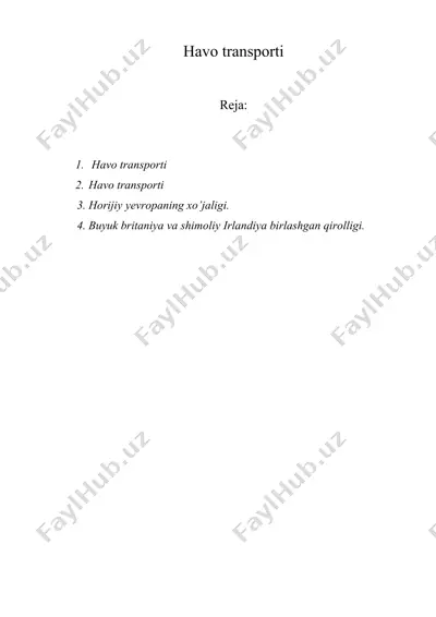 havo transporti — DOC
