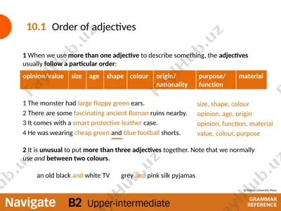 order of adjectives — PPTX