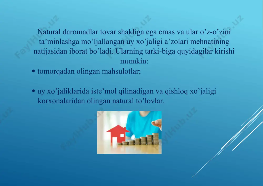 ta’tillariga haqto’lash-lar; ·safarxarajatlari; ·berilgan maxsus kiyim-bosh va maxsus ovqatlanishning qiymati; ·vaboshqalar. image1.jpg image2.jpg image3.jpg image4.jpg