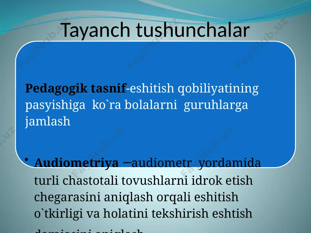 eshitishda nuqsoni bo`lgan bolalarning pedagogik tasnifi - Page 5