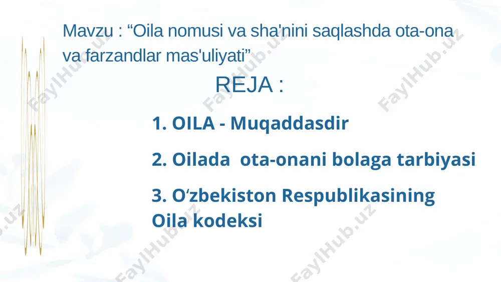naning o‘rniga ajdodlarimiz alohida e’tibor berishganlar. chunonchi, milliy ma’naviyatning shakllanishiga beqiyos hissa qo‘shgan, o‘zbek oilalarida azaldan soglom turmush tarzi, muomala madaniyati mavjudki, bu, o‘z navbatida ota-ona va farzandlar o‘ziga xos axloqiy qadriyatlarga munosabatlarida, ro‘zg‘orni saranjom tutish, o‘ziga-o‘zi xizmat ko‘rsatish tamoyillarida o‘z ifodasini topgan. milliy an’analarimiz ichida bola tarbiyasiga doir urf-odatlar ayniqsa, muhim o‘rin tutadi. tadqiqotchilarning fikriga ko‘ra, xalqning sof holda ko‘rinishi bolalarda namoyon boladi. qachonki bolalarda milliylik olar ekan, bu millat olim ining boshlanishini bildiradi. tarbiyada milliylik qancha ko‘p saqlanib qolgan bolsa, shu millat shuncha kuchli madaniyatga ega, ma’naviy boy hisoblanadi. oiladagi to‘g‘ri tarbiya dastlab ota-onaning namunali, ularning o‘zaro iliq va samimiy munosabatlari orqali amalga oshiriladi. oiladagi ota-ona va boshqa oila a’zolarining gazeta va jurnallar, badiiy asarlarni o‘qishi, ma’naviy-ma’rifly ko‘rsatuvlarni ko‘rishi hamda ularga oilaviy munosabatlarini bildirishi yoshlar tarbiyasiga ijobiy ta’sir etadi. oila o‘rnini bosuvchi boshqa ijtimoiy institut hali kashf etilgani yo‘q. oila shaxs, davlat, jamiyat va boshqa ijtimoiy institutlar o‘rtasidagi …