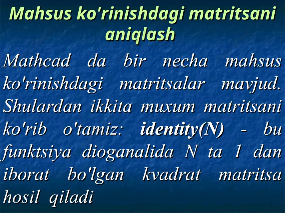 matritsalarga oid funksiyalar - Page 2