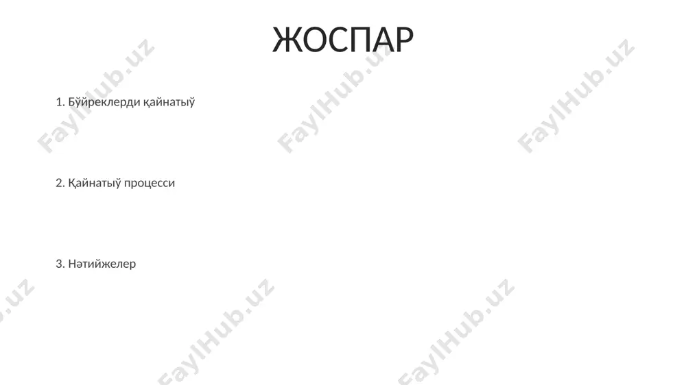 асқан 250 адамнан алынған анализлерден қарақалпақстандағы жуқпалы кеселликлердиң 15% кеңейгенин көрсетти. 2022-жылғы тиббий тексеристер нәтижелери бойынша, хожели районында 1000 адамның 10%инде қант диабети диагностикаланды, бул жалпы статистикадан жоқары көрсеткиш. тиббий тексеристер барысында 500 пациенттиң 20%инде нукус қаласындағы диагностикалық орталықта жүргізилген тестлерде гипертония анықланды. salamatlıqqa ta'siri бүйреклерди қайнатып жеўдиң 100 граммнан артық миқдарында пайдаланыў, организмдеги 30% суўдың жойланыўына алып келип, арал теңизиниң жағасы районлериндеги халық арасындағы суўсызланыў хаўипин арттырыўы мүмкин. күнине 50 граммнан артық қайнатылған бүйрек жеў, дене температурасының 38°c дан жоқары көтерилиўине алып келип, инфекция хаўипин арттырыўы мүмкин, бул, әсиресе, қарақалпақстан республикасындағы жазда ыссылықтан қорғаныўдың жеткиликли емеслиги себепли, қәўипли. бүйректеги холестерин миқдарының жоқары болыўы, 40 жастан асқан адамларда жүрек-қан тамырларын ауырыўларының пайда болыўына себеп болыўы мүмкин, әсиресе, ташкент қаласы сияқлы ири қалаларда. a'meliyat usılları «амелиятуслары» бойынша 20-ши ǝсирдеги 200ден аслам хирурглик тǝжирийбелердиң 75%-и америка қурама штатларыннан келип шыққан. «амелиятуслары» термини, 19-ǝсирдеги европа медицина адабиятларыннан келип шыққан, ǝсиресе, германияда 300-ден аслам …