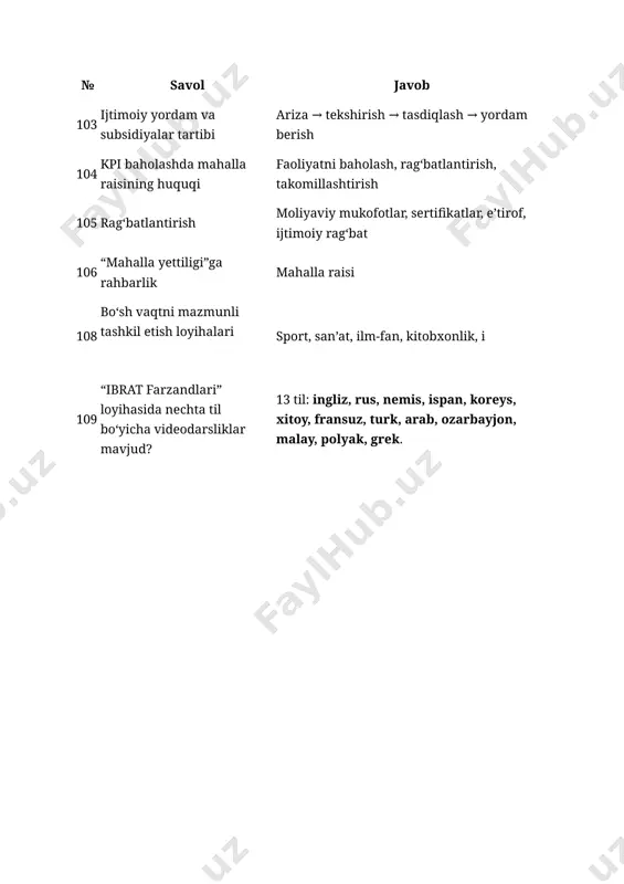 argos yoshlar yetakchisi suhbat savol javoblari 90-109 gacha - Page 2