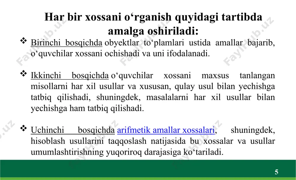 100 lik soni ichida qo'shish va ayirish dars ishlanma 1-sinf - Page 5