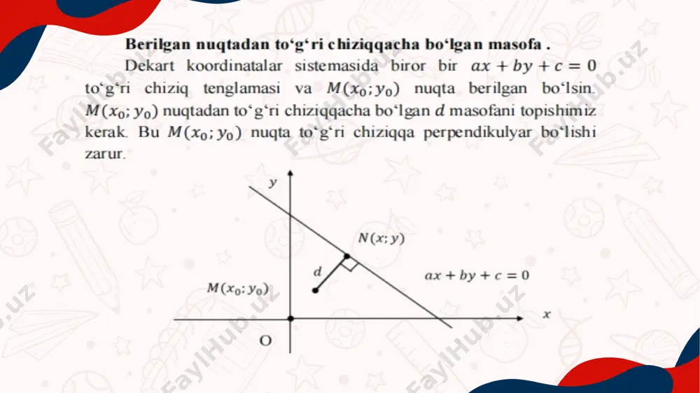 tekislikda to’g’ri chiziq tenglamalari - Page 5
